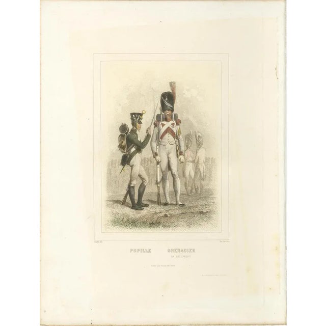 Napoleonic Guard Soldiers Grenadier, 1859, Paper, Set of 3 For Sale - Image 3 of 10
