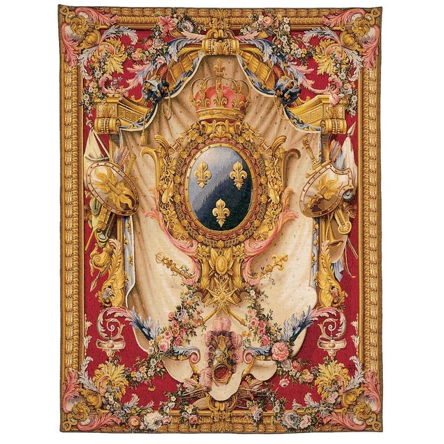 From an original tapestry design by Pierre Josse Perrot, of which several versions were woven at the Royal Gobelins...