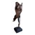 Vintage Modernist Abstract Female Figure Sculpture in Cast Bronze on Marble Base For Sale