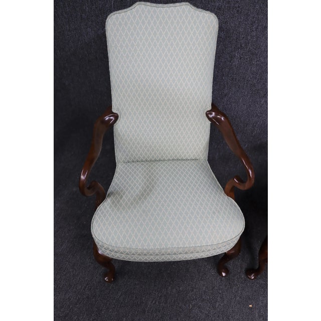 Wood Queen Anne Cherry Shepherd Crook Arm Chairs - a Pair For Sale - Image 7 of 12