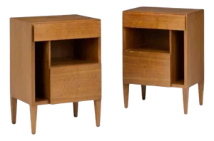 Gio Ponti, Singer & Sons, Mid-Century Modern, Rare Sculptural Nightstands, 1950s