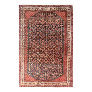 19th Century Antique Persian Qashqai Rug 6' X 9'3" For Sale