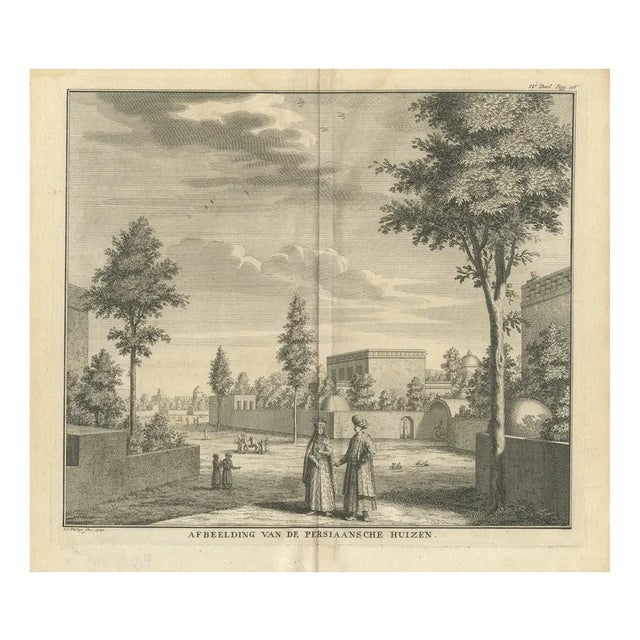 Depiction of Persian Houses, 1700s, Paper For Sale