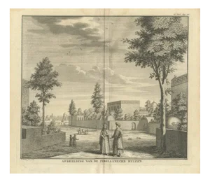 Depiction of Persian Houses, 1700s, Paper