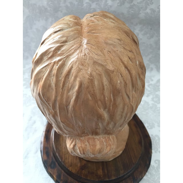 Statue Sculpture in Raw Earth of Woman, 1950s For Sale - Image 12 of 12