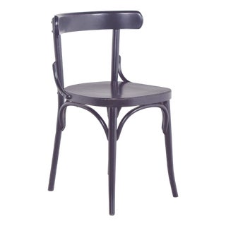 Vintage Black Lacquered Chair, 1950 For Sale