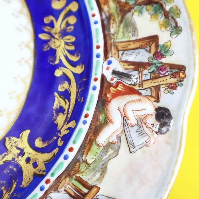 Ceramic Decorative Plate with Reliefs from Capodimonte For Sale - Image 7 of 10