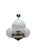 White Art Deco Glass Chandelier, Poland, 1970s For Sale - Image 8 of 15