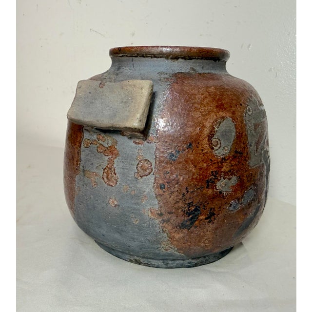 Vintage Original Japanese Barag Studio Pottery Character Vase Jar W/ Handles For Sale - Image 11 of 13