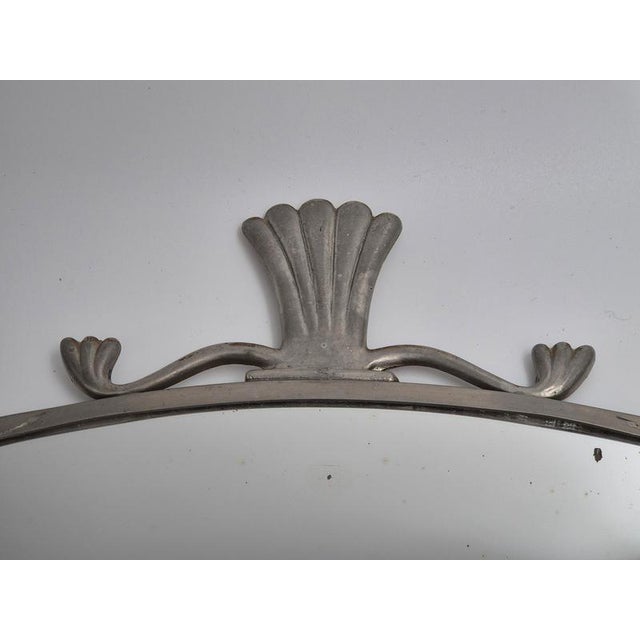 Swedish Pewter Mirror with Original Glass, 1920s For Sale - Image 3 of 8