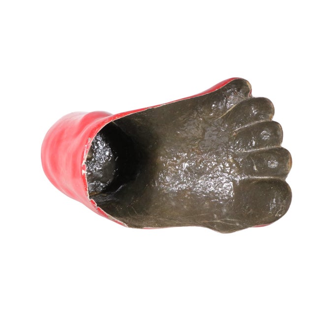 Plastic Mid 20th Century Giant Red Fiberglass Foot For Sale - Image 7 of 13