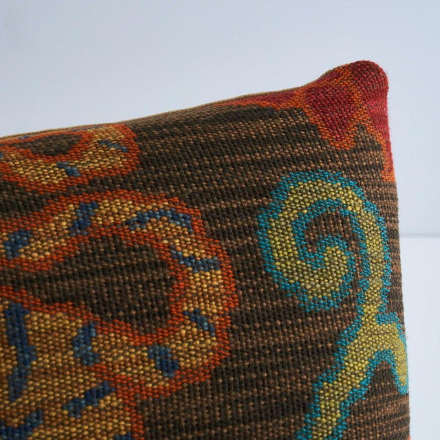 2020s Schumacher Tan Khotan Weave Pillow For Sale - Image 5 of 6