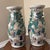 beautiful pair of 20th century oriental style vases. good look and size to them, unusual subject matter. good colors, all...