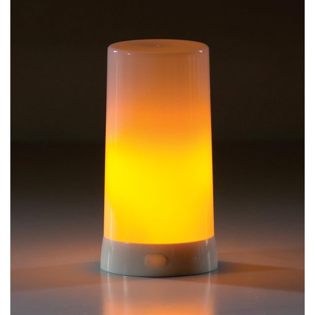 Kenneth Ludwig Chicago LEDOrange Flickering Light Pillar Candle with Remote (Set of 2) For Sale - Image 4 of 4