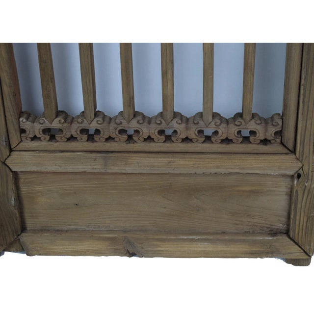 Wood Antique Chinese Wood Screen Three Panels For Sale - Image 7 of 8