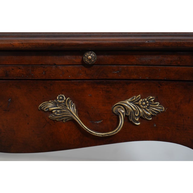 Wood Maitland Smith Burlwood 1 Drawer Writing Desk For Sale - Image 7 of 18