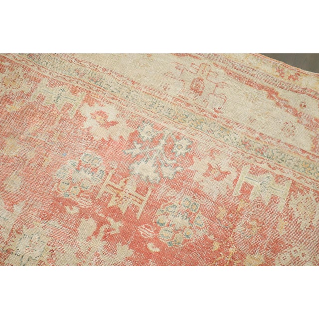 Textile Early 20th Century Antique Zabihi Collection Turkish Oushak Worn Square Rug - 10'6" x 11' For Sale - Image 7 of 12