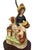 Antique English Staffordshire Pottery Dog & Girl / Lady Figural Lamp With Ivory Silk String Shade. For Sale In Dallas - Image 6 of 9