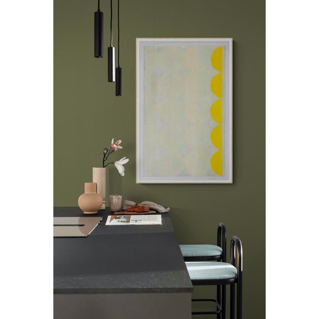 Mixed Media Composition With Yellow For Sale - Image 4 of 4