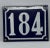 Mid 20th Century French Blue & White Enamel House Building Sign “184” For Sale - Image 4 of 12