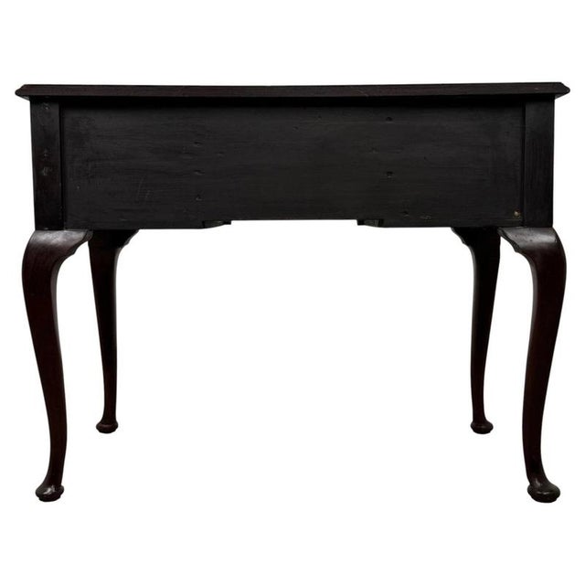 Brown Early 20th Century Antique English Edwardian Mahogany Writing Table For Sale - Image 8 of 12