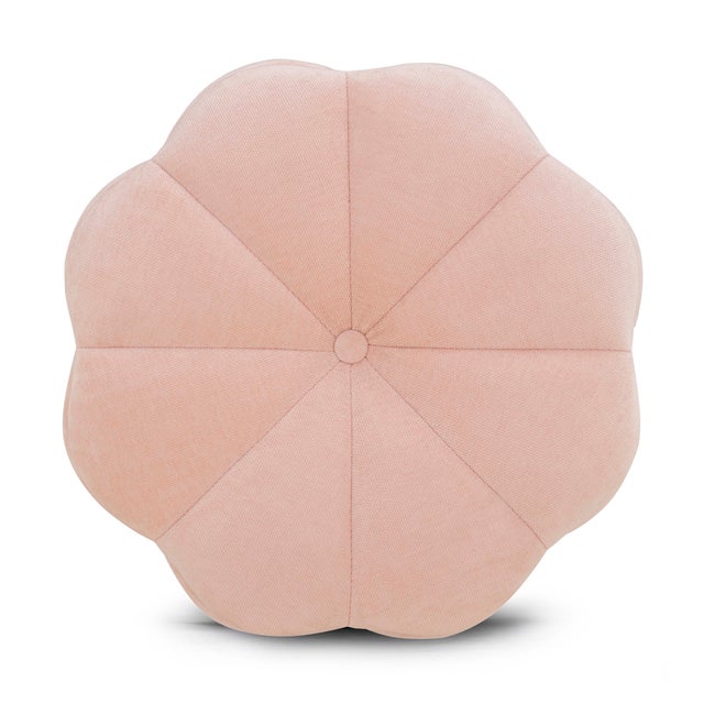 Boho Chic Fleur Pink Storage Ottoman For Sale - Image 3 of 5