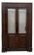 Two-Leaf Door with Solid Fir Wood Frame & Frosted Striped Glass, Italy For Sale