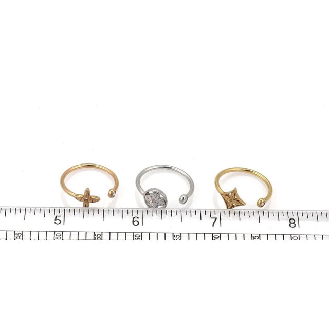 Louis Vuitton Louis Vuitton Idylle Blossom 18k 3 Golds & Diamonds Ring - Size 6 For Sale - Image 4 of 5