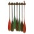 Set of 7 Vintage Canoe Paddles With Paddle Rack | Chairish