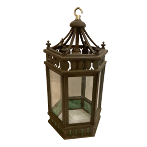 Antique Brass Gothic Revival Style Lantern