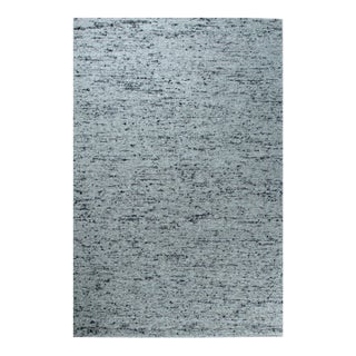8x10 Opulent Alluring Dark Gray Geometric Modern Handmade Wool Carpet Rug For Sale