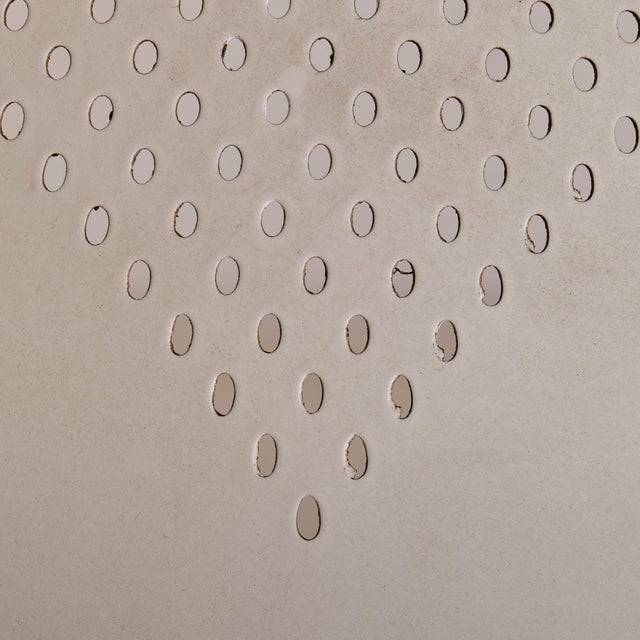 1970s Italian White Perforated Metal Pendant by Pruluce Vicenza For Sale In Chicago - Image 6 of 9
