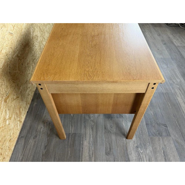 Wood Vintage Oak Writing Desk with Sliding Top by Peter Løvig Nielsen for Løvig, 1960s For Sale - Image 7 of 18