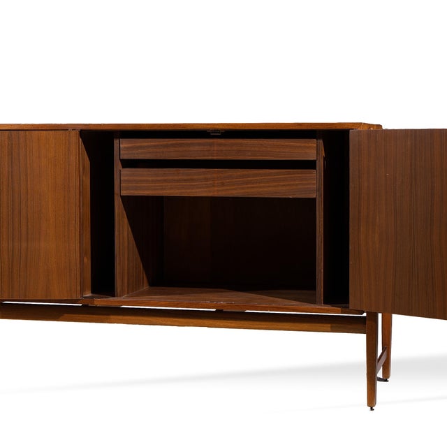 Kipp Stewart for Calvin Furniture Mid Century Walnut and Rosewood Sideboard Credenza For Sale - Image 9 of 10