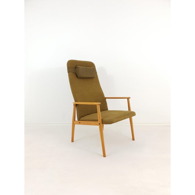 1970s Vintage Scandinavian Beech Armchair, 1970s For Sale - Image 5 of 10