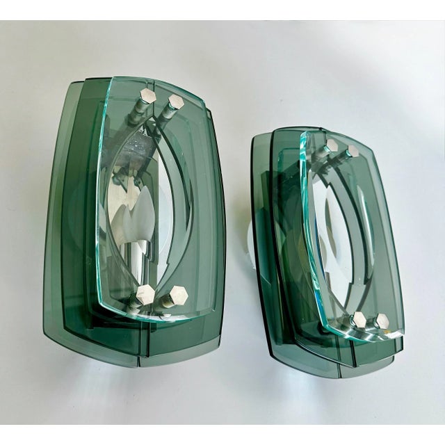 Pair of Fontana Arte Style Italian Sconces For Sale - Image 12 of 12