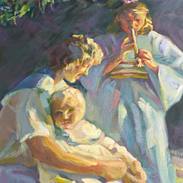 Flute Players- Original Serigraph by Artist Don Hatfield 1990 For Sale - Image 12 of 12