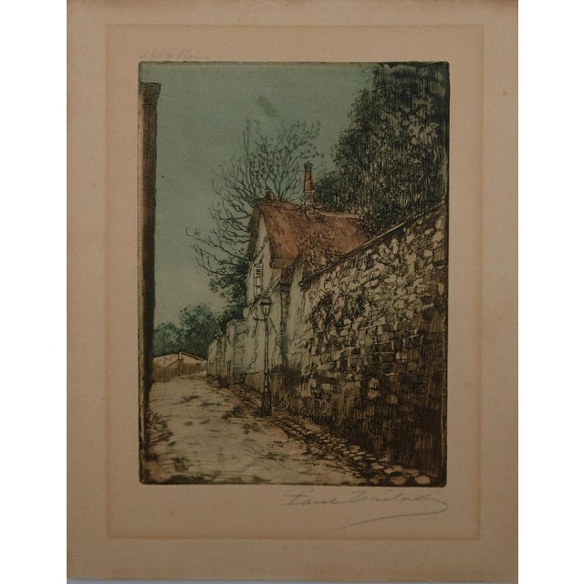 Paul Trelade (Gen Paul), The Thatched Roof, Original Signed Engraving For Sale - Image 7 of 7