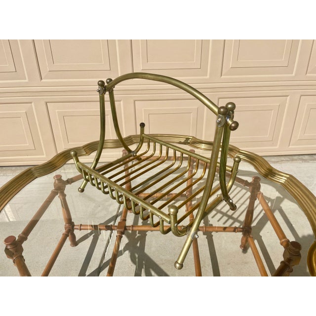 Mid-century brass magazine rack, This beautiful magazine rack is made out of brass, giving it that unusual style, making...