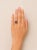 Art Deco 1920s 14K Pink Rose Gold Art Deco Pink Tourmaline Hand Cut Onyx Diamond Filigree Ring, Size 6.5 For Sale - Image 3 of 3