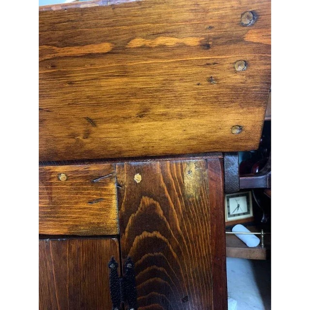 19th Century Antique Small Pine Dry Sink Cabinet For Sale - Image 11 of 12