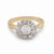 Late 19th Century Victorian Diamond 14k Yellow and White Gold Cluster Ring, Size 6 For Sale - Image 4 of 7
