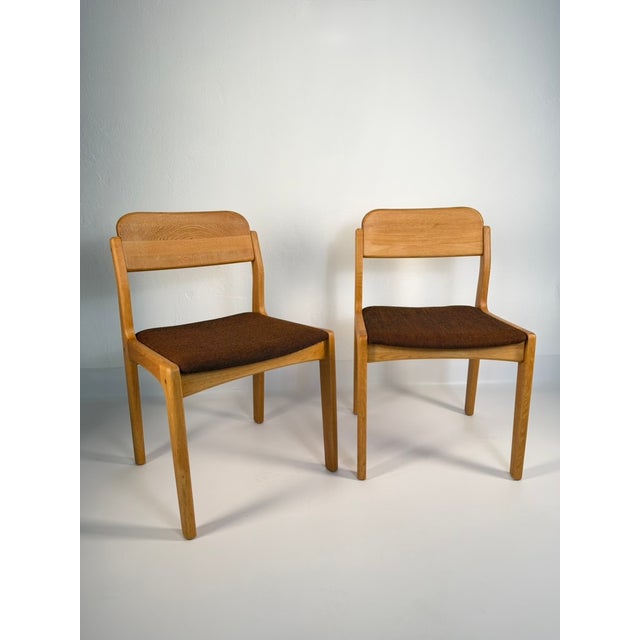 Dining Chairs in Oak by Henning Kjærnulf for Vejle Mobelfabrik, Denmark, 1960s, Set of 2 For Sale - Image 13 of 13
