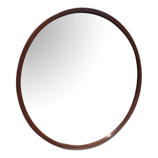 Danish Style Lacquered Wood Mirror, 1970s For Sale