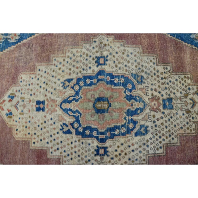 Textile Hand Knotted Oushak Turkish Carpet For Sale - Image 7 of 11