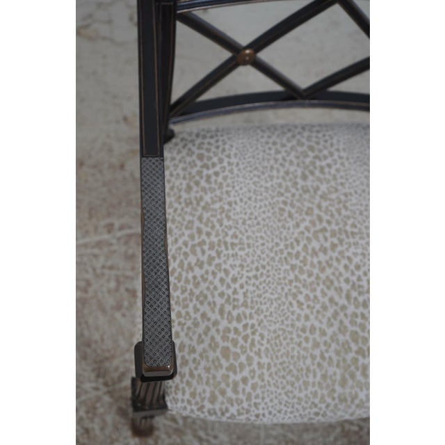 Interior Crafts Black & Gold Chinoiserie Arm Chair For Sale In Philadelphia - Image 6 of 18