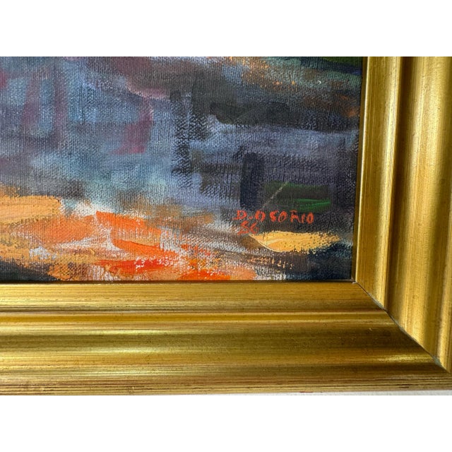 Green 1980"s Vintage D. Osorio Garden House Entrance Oil on Canvas Painting, Framed/ Sold For Sale - Image 8 of 9