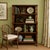Wood 1970s Regency Revival Faux Bamboo Carved Walnut Bookcase For Sale - Image 7 of 7