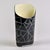 1980s Signed Carlo Moretti Murano Glass Black Vase With Etched Surface and Cream Interior For Sale - Image 5 of 12