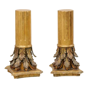 Early 20th Century Italian Roman Corinthian Pedestals - A Pair
